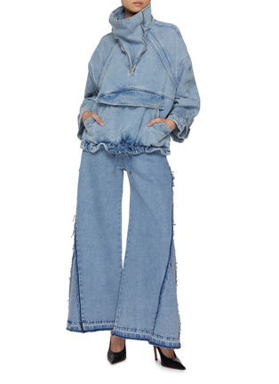 模特儿示范图 - 点击放大 - BETTTER - Mother Wide Leg Jeans