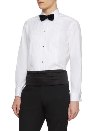 模特儿示范图 - 点击放大 - ETON - Cutaway Collar Pleated Evening Shirt