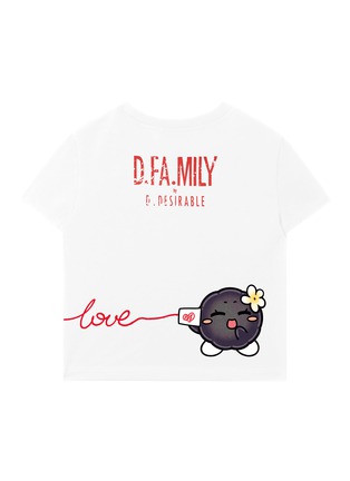 细节 - 点击放大 - D.DESIRABLE - X LANE CRAWFORD 七夕 LOVE 传递员刺绣印花 T 恤