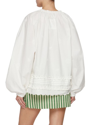 背面 - 点击放大 - FAFAMOON - Embroidered Drawstring Pullover Cotton Shirt