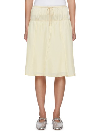 首图 - 点击放大 - FAFAMOON - Sheer Nylon Drawstring Midi Skirt