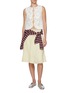 模特儿示范图 - 点击放大 - FAFAMOON - Sheer Nylon Drawstring Midi Skirt