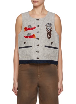 首图 - 点击放大 - FAFAMOON - Reversible Embroidered Waistcoat