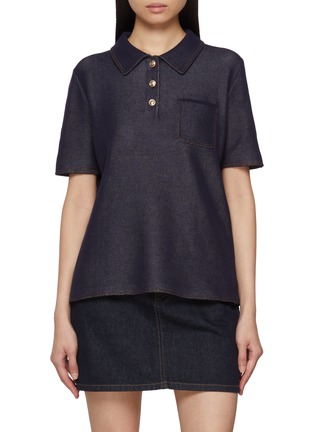 首图 - 点击放大 - CRUSH COLLECTION - 牛仔效果 POLO 衫