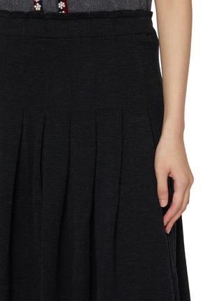  - CRUSH COLLECTION - 羊毛褶裥中长半身裙