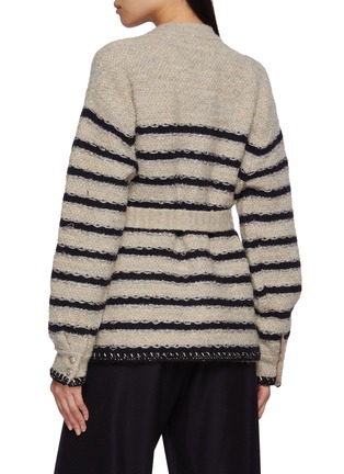 背面 - 点击放大 - CRUSH COLLECTION - V 领粗花呢开衫