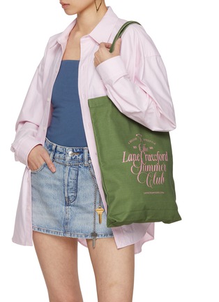 模特儿示范图 - 点击放大 - LANE CRAWFORD SELECTION - Summer Club Printed Tote Bag