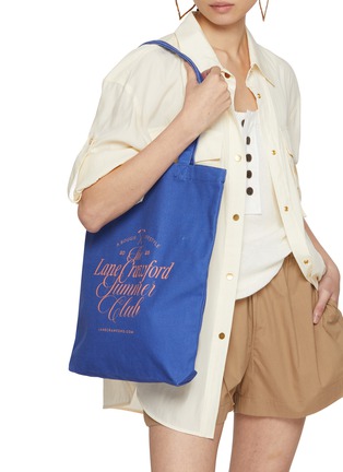 模特儿示范图 - 点击放大 - LANE CRAWFORD SELECTION - Summer Club Printed Tote Bag