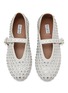 细节 - 点击放大 - ALAÏA - La Ballerine Crystal Leather Mary Jane Flats