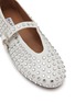 细节 - 点击放大 - ALAÏA - La Ballerine Crystal Leather Mary Jane Flats