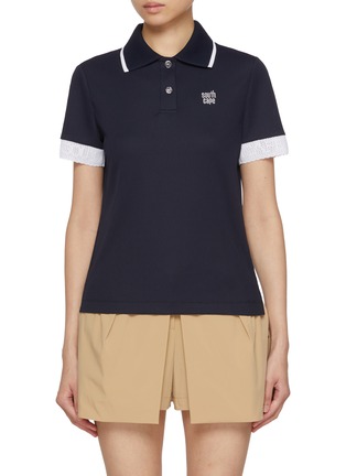 SOUTHCAPE | 蕾丝袖撞色 POLO 衫