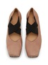 细节 - 点击放大 - UMA WANG - Crisscross Elastic Band Leather Ballerina Flats