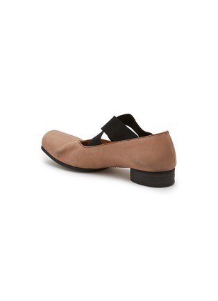  - UMA WANG - Crisscross Elastic Band Leather Ballerina Flats