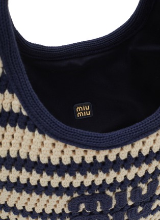 细节 - 点击放大 - MIU MIU - Ivy Crochet Cotton Tote Bag