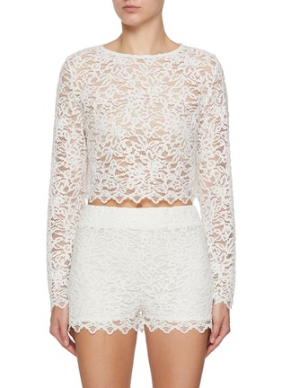 首图 - 点击放大 - EPINGLER - Jacquard Lace Crop Top