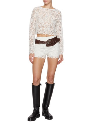 模特儿示范图 - 点击放大 - EPINGLER - Jacquard Lace Crop Top