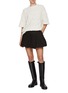 模特儿示范图 - 点击放大 - EPINGLER - Pleated Puff Cotton Mini Skirt