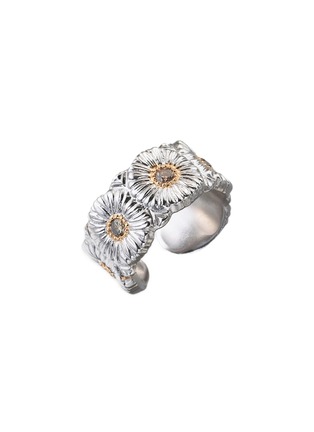 首图 - 点击放大 - BUCCELLATI - Blossoms Fancy Diamond Silver Vermeil Eternelle Ring — EU 50