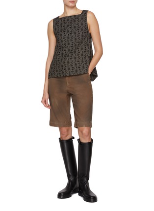 模特儿示范图 - 点击放大 - EPINGLER - Tie Vest Cotton Blouse