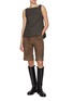 模特儿示范图 - 点击放大 - EPINGLER - Tie Vest Cotton Blouse