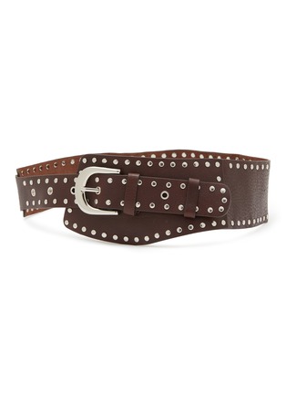 首图 - 点击放大 - EPINGLER - Silver-tone Studs Leather Belt