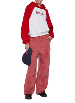 模特儿示范图 - 点击放大 - SUNDAYFRUITMARKET - Raglan Sleeve Hoodie