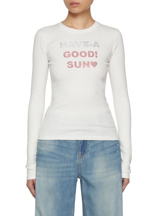 首图 - 点击放大 - SUNDAYFRUITMARKET - Hotfix Letter T-Shirt