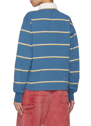 背面 - 点击放大 - SUNDAYFRUITMARKET - Stripe Embroidered Cotton Polo Shirt
