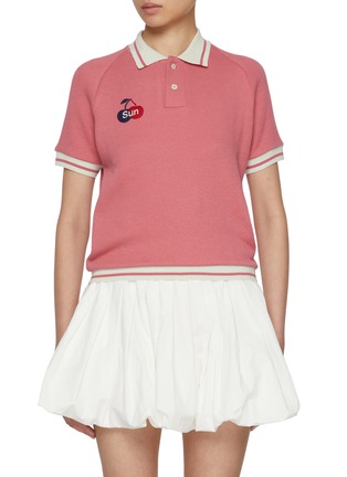 首图 - 点击放大 - SUNDAYFRUITMARKET - Cherry Waffle Polo Shirt