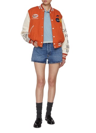 模特儿示范图 - 点击放大 - SUNDAYFRUITMARKET - Golden Hour Varsity Jacket