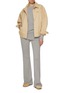 模特儿示范图 - 点击放大 - SUNDAYFRUITMARKET - Flower Layered Flared Cotton Pants