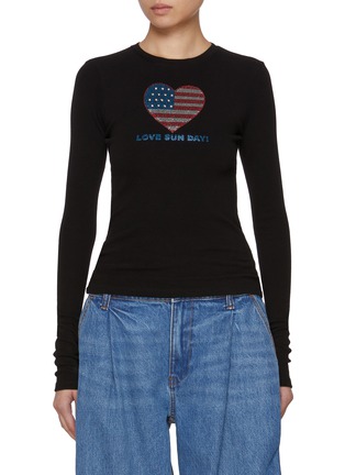 首图 - 点击放大 - SUNDAYFRUITMARKET - Heart Hotfix T-Shirt