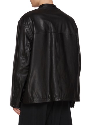 背面 - 点击放大 - LEMAIRE - Band Collar Leather Overshirt