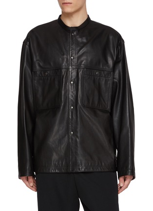 首图 - 点击放大 - LEMAIRE - Band Collar Leather Overshirt