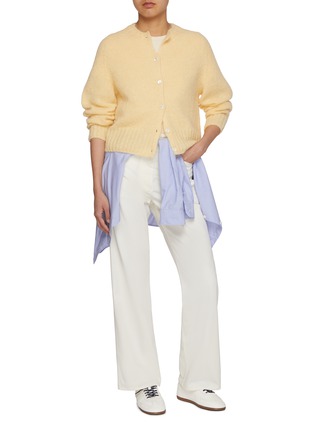 模特儿示范图 - 点击放大 - NOTHING WRITTEN - Cropped Knit Cardigan