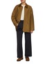 模特儿示范图 - 点击放大 - NOTHING WRITTEN - Gato Pleated Front Cotton Tuck Pants