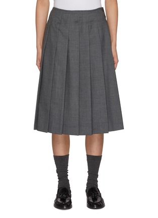 首图 - 点击放大 - NOTHING WRITTEN - Pleated Wool Blend Midi Skirt