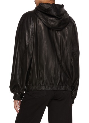 背面 - 点击放大 - NOTHING WRITTEN - Hooded Leather Blouson Jacket