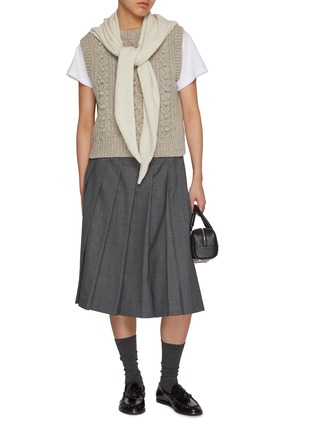 模特儿示范图 - 点击放大 - NOTHING WRITTEN - Latti Wool Blend Knit Vest