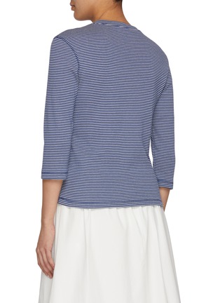背面 - 点击放大 - NOTHING WRITTEN - Striped Cotton T-Shirt