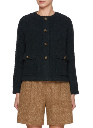 首图 - 点击放大 - BRUNO MANETTI - Two Front Pocket Wool Cashmere Knit Jacket