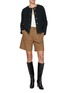 模特儿示范图 - 点击放大 - BRUNO MANETTI - Two Front Pocket Wool Cashmere Knit Jacket