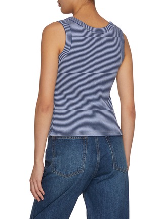 背面 - 点击放大 - NOTHING WRITTEN - Sailor Striped Cotton Tank Top