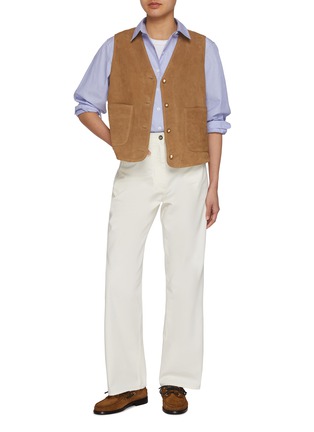 模特儿示范图 - 点击放大 - NOTHING WRITTEN - Eden Washed Cotton Blend Pants
