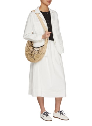 模特儿示范图 - 点击放大 - NOTHING WRITTEN - Toi A-line Cotton Midi Skirt