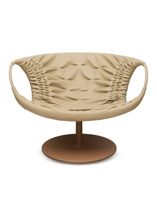 首图 –点击放大 - MOROSO - Smock Swivel  Leather Armshair — Caramel
