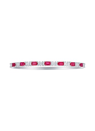 首图 - 点击放大 - LC COLLECTION JEWELLERY - Diamond Ruby 18K White Gold Bangle