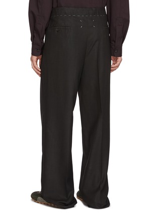 背面 - 点击放大 - MAISON MARGIELA - Straight Leg Light Fresco Wool Drawstring Waist Pants