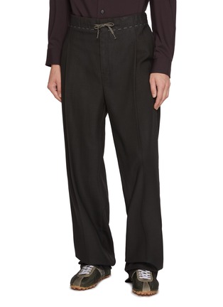 首图 - 点击放大 - MAISON MARGIELA - Straight Leg Light Fresco Wool Drawstring Waist Pants