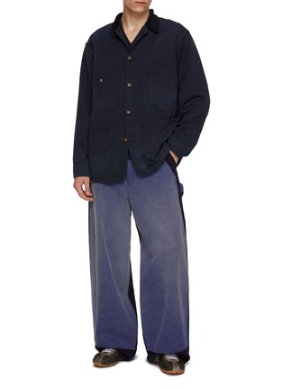 模特儿示范图 - 点击放大 - MAISON MARGIELA - Corduroy Collar Herringbone Cotton Sports Jacket